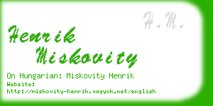 henrik miskovity business card